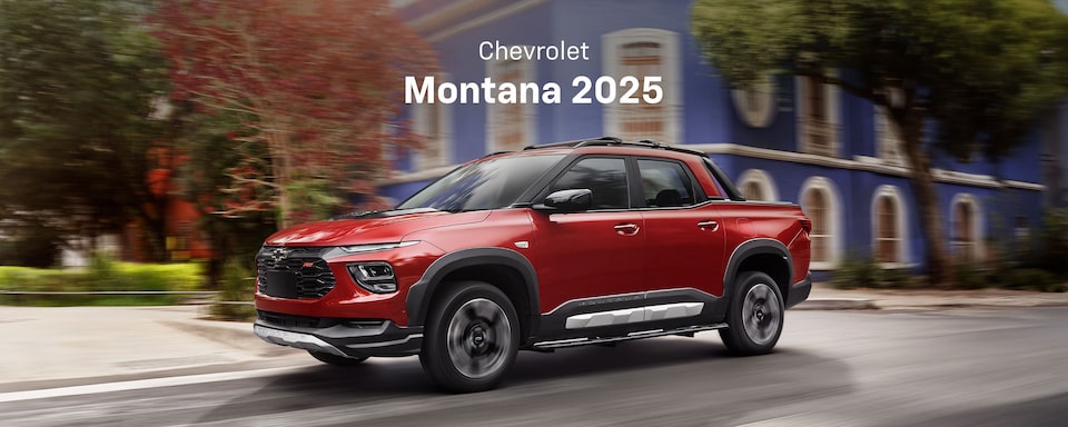 Camioneta Chevrolet versión Montana RS 2025, una poderosa pickup compacta y versátil con tecnología de una SUV moderna