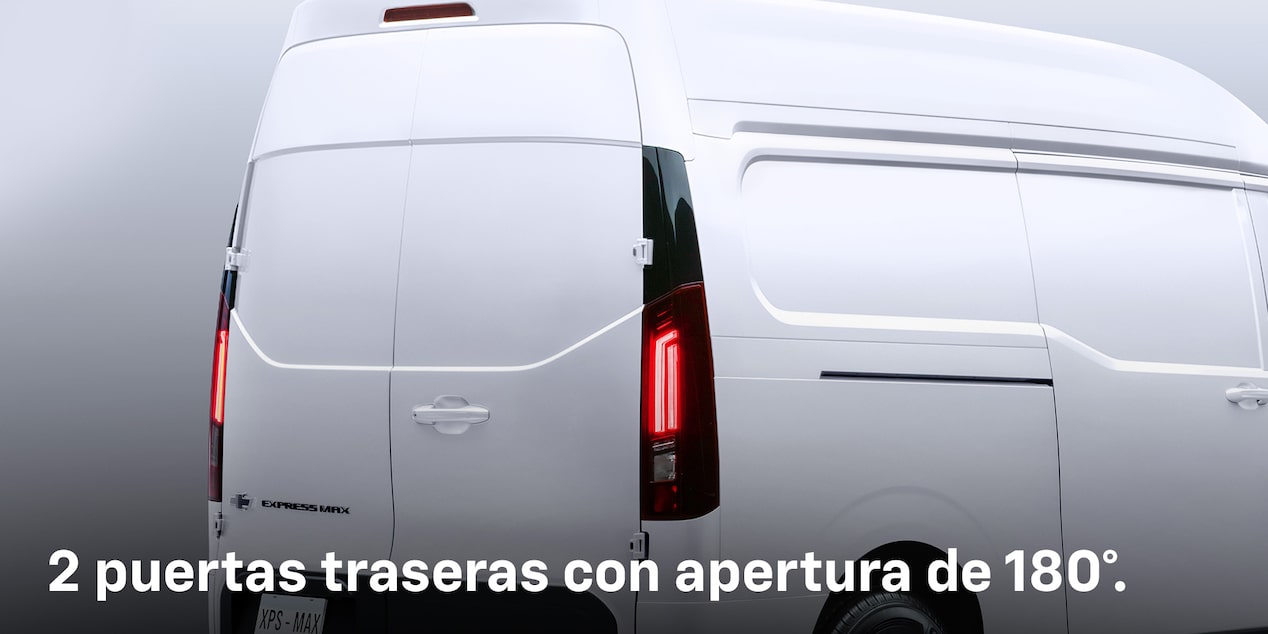 Chevrolet Express Max 2025, van de carga con puertas traseras de apertura de 180 grados